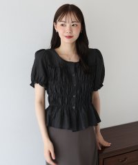 BLUEEAST/ブルーイースト BLUEEAST ギャザーペプラムシアーブラウス/508372472
