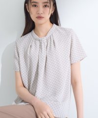 INDIVI/インディヴィ INDIVI 【接触冷感／UVケア】モノグラムボウタイブラウス/508372485