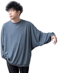  GENELESS/ジェネレス GENELESS tシャツ メンズ ドルマン 長袖 長袖ドルマンtシャツ ドレープ Tシャツ おしゃれ 体系カバー 切替 オーバーサイズ ゆったり /508372491