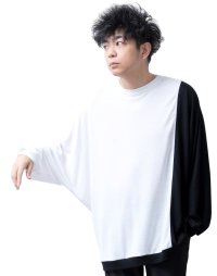  GENELESS/ジェネレス GENELESS tシャツ メンズ ドルマン 長袖 長袖ドルマンtシャツ ドレープ Tシャツ おしゃれ 体系カバー 切替 オーバーサイズ ゆったり /508372491
