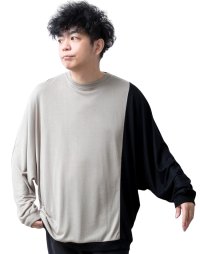  GENELESS/ジェネレス GENELESS tシャツ メンズ ドルマン 長袖 長袖ドルマンtシャツ ドレープ Tシャツ おしゃれ 体系カバー 切替 オーバーサイズ ゆったり /508372491