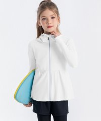 TeddyShop/テディショップ Teddyshop 【UVカット率 99.9%以上】キッズ水着 長袖フード付きハイネックジップアップペプラムラッシュガード/508372593