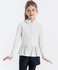 TeddyShop/テディショップ Teddyshop 【UVカット率 99.9%以上】キッズ水着 長袖フード付きハイネックフレアジップラッシュガード/508372594