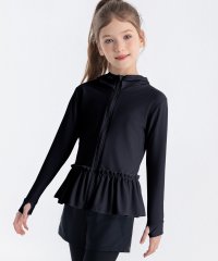 TeddyShop/テディショップ Teddyshop 【UVカット率 99.9%以上】キッズ水着 長袖フード付きハイネックフレアジップラッシュガード/508372594