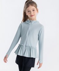 TeddyShop/テディショップ Teddyshop 【UVカット率 99.9%以上】キッズ水着 長袖フード付きハイネックフレアジップラッシュガード/508372594