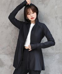 TeddyShop/テディショップ Teddyshop 【UVカット率 99.9%以上】レディース水着 長袖フード付きハイネックジップアップ体型カバーラッシュガード/508372595