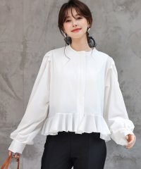 TeddyShop/テディショップ Teddyshop レディース水着 長袖ハイネックジップアップペプラムフリルラッシュガードトップス/508372596