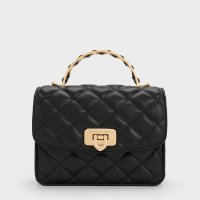 CHARLES & KEITH/Cressida クレシダ キルトプッシュロックトップハンドルバッグ/508372640