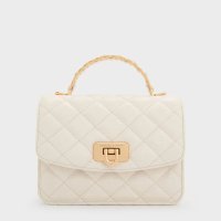 CHARLES & KEITH/Cressida クレシダ キルトプッシュロックトップハンドルバッグ/508372640