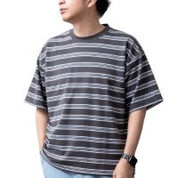  GENELESS/ジェネレス GENELESS tシャツ メンズ オーバーサイズ 肉厚 7.05オンス 吸水速乾 ディスカス クールマックス レトロボーダー アメカジ 春 ボーダ/504770769