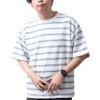  GENELESS/ジェネレス GENELESS tシャツ メンズ オーバーサイズ 肉厚 7.05オンス 吸水速乾 ディスカス クールマックス レトロボーダー アメカジ 春 ボーダ/504770769