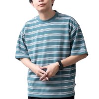  GENELESS/ジェネレス GENELESS tシャツ メンズ オーバーサイズ 肉厚 7.05オンス 吸水速乾 ディスカス クールマックス レトロボーダー アメカジ 春 ボーダ/504770769