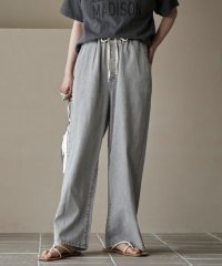 コットンレーヨンデニムワイドパンツ
