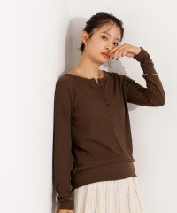 N Natural Beauty Basic/ヘンリーネックシアーカットソー/508354183