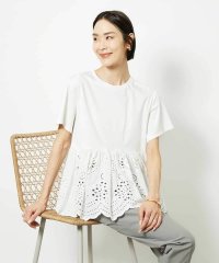MICHEL KLEIN/ボーラーレース切替ペプラムカットソー/508373272