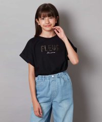 a.v.v(KID'S)/【毛玉になりにくい/安心の綿100％/イージーケア】[140－150]オーロラスパンコールロゴTシャツ/508373285