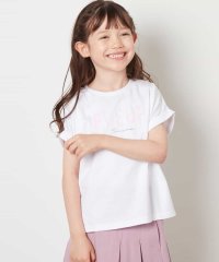 a.v.v(KID'S)/【毛玉になりにくい/安心の綿100％/イージーケア】[140－150]オーロラスパンコールロゴTシャツ/508373285