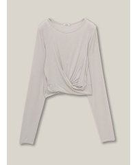 KATION SPORTS＆WELLNESS/カティオン スポーツ アンド ウェルネス KATION SPORTS & WELLNESS スムースジャージクロップドツィストドレープTシャツ LADIES/508374033