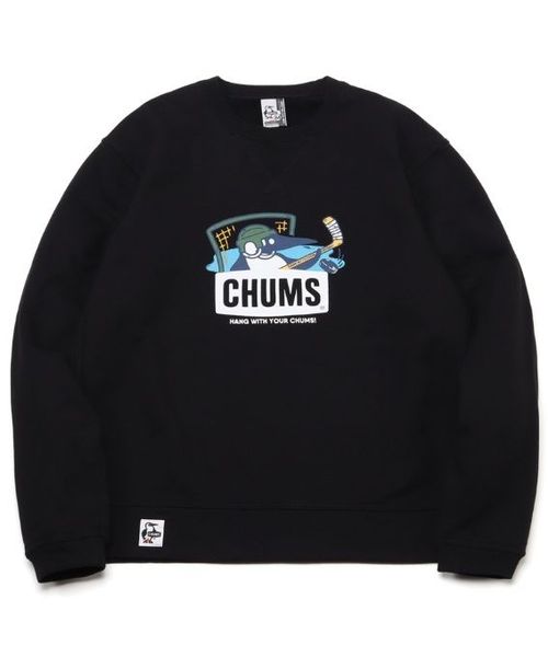 チャムス CHUMS Booby Ice Hockey Crew Top ブービーアイスホッケークルートップ レディース 秋 冬 綿100％ カジュアル ウェア 裏起毛 スウェット CH10-1462 チャムス CHUMS Booby Ice Hockey Crew Top(508374834