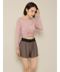 KATION SPORTS＆WELLNESS/カティオン スポーツ アンド ウェルネス KATION SPORTS & WELLNESS スムースジャージクロップドツィストドレープTシャツ LADIES/508374922