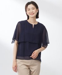 J.PRESS LADIES（LARGE SIZE）/【洗える】シアーサッカーチェック カットソー/508375963