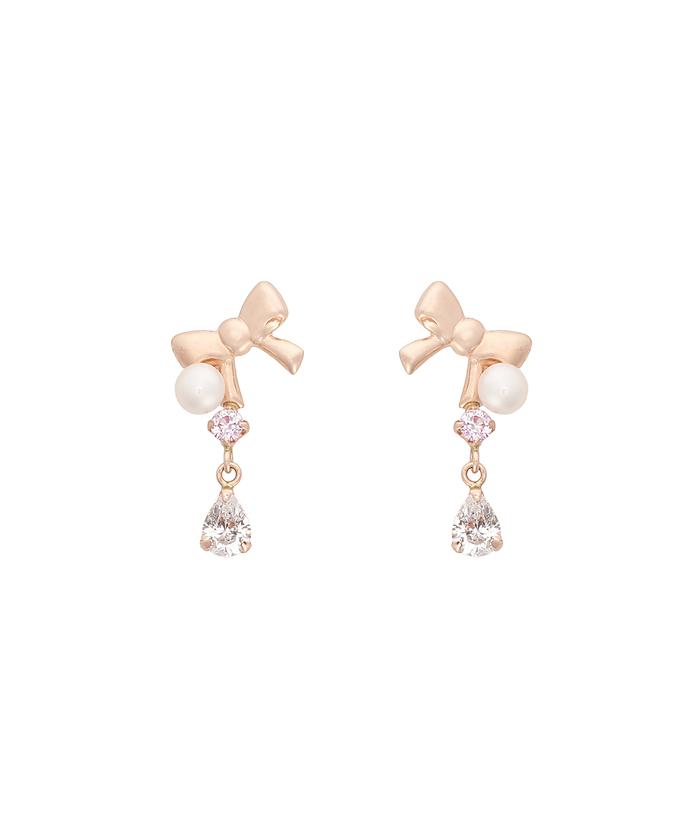 激安ブランド K10PG サマンサティアラ(Samantha | リボンピアス(508373352) アクセサリー
