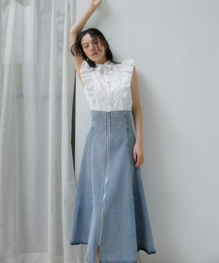 &ellecy ゼブラデニムスカート センターZIPデニムスカート(508376935) | AND COUTURE(AND