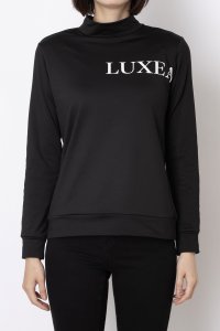 LUXEAKMPLUS/リュクスエイケイエムプラス LUXEAKMPLUS ゴルフ 光沢ロゴモックネックTシャツ/508377087