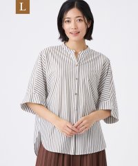 TRANS WORK(L)/【L】【ウォッシャブル】T/Cストライプ天竺/508329454
