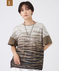 エヴェックス バイ クリツィア　Lサイズ/【L】【接触冷感】【ウォッシャブル】グラデーションゼブラカットソー/508357744