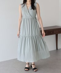 BLUEEAST/ブルーイースト BLUEEAST サイドリボンカシュクールティアードワンピース/508372474