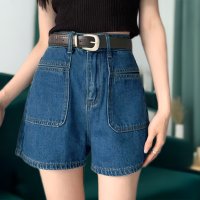 ica/アイカ ica ショートパンツ デニム パンツ ショート キュロット 短パン ショーパン ジーンズ Aライン ハイウエスト ショート丈 ゆったり 大きいサイズ /508377998