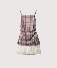 LA POMME petit/ラポミ プチ LA POMME petit Red Plaid Puff Cami Dress/508378001