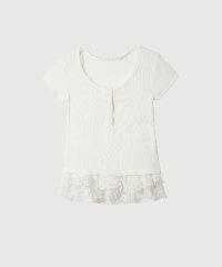 LA POMME petit/ラポミ プチ LA POMME petit Princess Lace Trim T/508378006