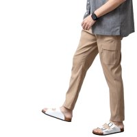  GENELESS/ジェネレス GENELESS カーゴパンツ メンズ アンクル 夏 涼しいパンツ 接触冷感 ひんやり ストレッチ イージーパンツ スリム ペイズリー カーゴ ベー/508378203