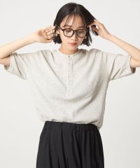 green label relaxing/【WEB限定】＜at ease＞ワッフル ヘンリーネック 5分袖 プルオーバー カットソー/508378392