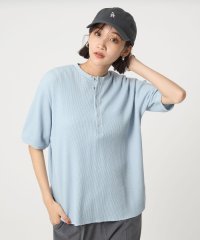 green label relaxing/【WEB限定】＜at ease＞ワッフル ヘンリーネック 5分袖 プルオーバー カットソー/508378392