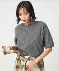 green label relaxing/【WEB限定】＜at ease＞ワッフル ヘンリーネック 5分袖 プルオーバー カットソー/508378392