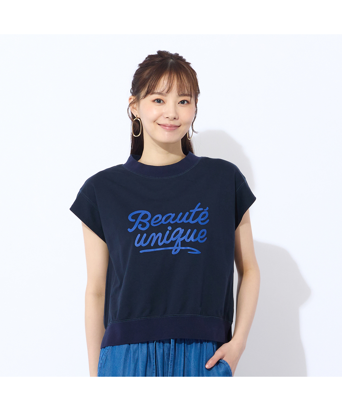 Liliane Burty ECLAT（Sサイズ） / リリアンビューティ エクラ 【S・Mサイズ】綿天竺×リブ使い　Tシャツ Liliane Burty ECLAT（Sサイズ） / リリアンビューティ エクラ