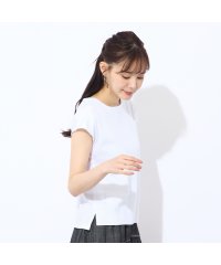 Liliane Burty ECLAT/【洗える】前身二重仕立てフレンチスリーブＴシャツ/508378964