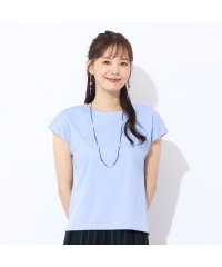 Liliane Burty ECLAT/【洗える】前身二重仕立てフレンチスリーブＴシャツ/508378964