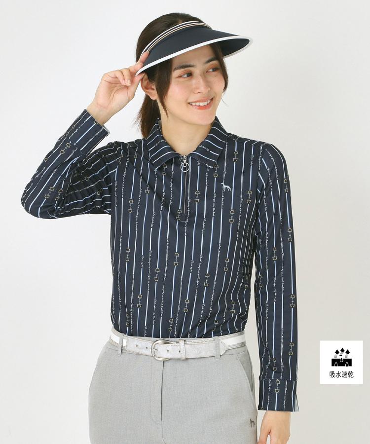 美品✨Mサイズ/adabat 長袖ポロシャツ【UVカット／吸水速乾/遮熱効果】 AD1209EM25753_1_l.jpg