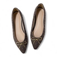 SoLeVie/ソルヴィー SoLeVie スタッズリボンフラットパンプス/508379299