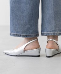 Menue/メヌエ Menue ポインテッドトゥ バックストラップ ウェッジソール パンプス/508379393