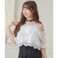 couture BY ROJITA/クチュールバイロジータ couture BY ROJITA エンブロイダリーシアーラッフルブラウス/508379425