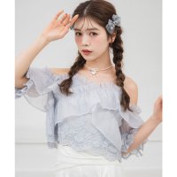 couture BY ROJITA/クチュールバイロジータ couture BY ROJITA エンブロイダリーシアーラッフルブラウス/508379425