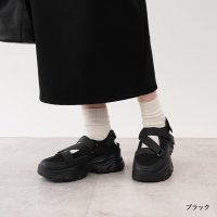 Lirio blanco/リリオブランコ Lirio blanco スニーカー サンダル 厚底 レディース 25秋冬新作 全3色 黒 ホワイト シルバー S－LL スリッポン スポサン /508379487