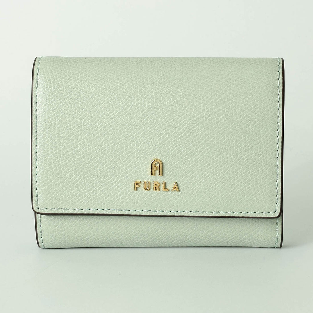 美品 フルラ ダフネ 三つ折り財布 グレージュ バイカラー