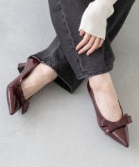 Menue/メヌエ Menue リボンモチーフ ポインテッドトゥ ヒールパンプス/507094096