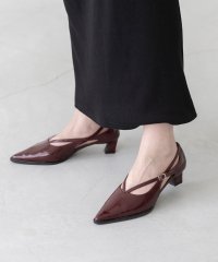 Menue/メヌエ Menue クロスストラップ ポインテッドトゥ ヒールパンプス/507094097